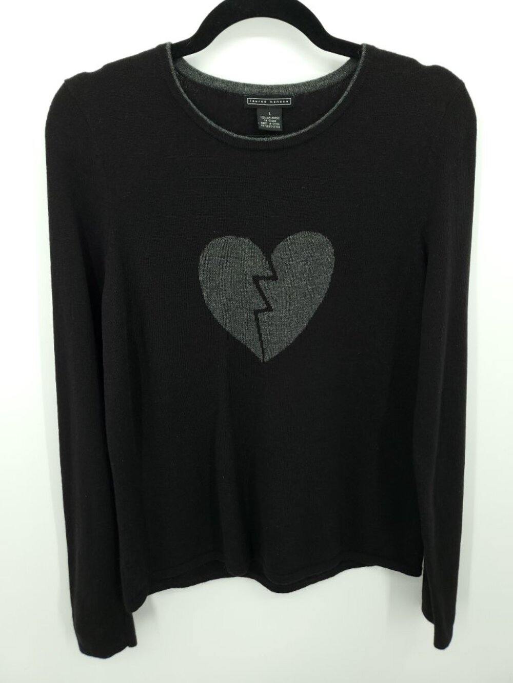 Lauren Hansen Crew & Scoop Necks L Black/Gray